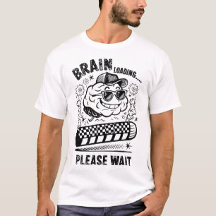 Gehirnbeladung... Bitte warten - Funny Thinking Mo T-Shirt