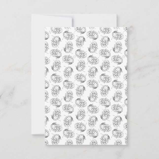 Gehirndiagramme Vintag Art CUSTOM HINTERGRUNDFARBE Dankeskarte (Vorderseite)