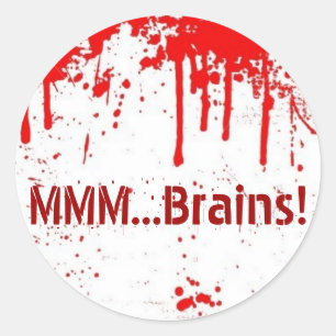 … Gehirne MMM Runder Aufkleber