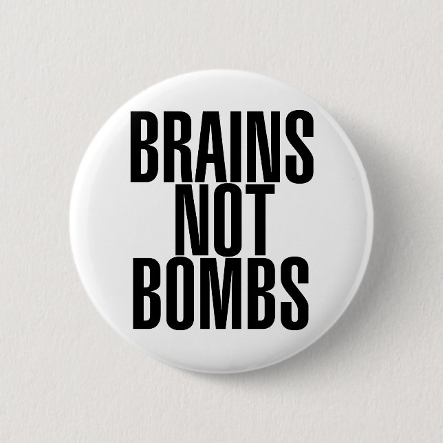 Gehirne nicht Bomben Button (Vorderseite)