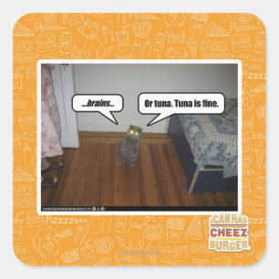 Gehirne Quadratischer Aufkleber