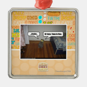 Gehirne Silbernes Ornament