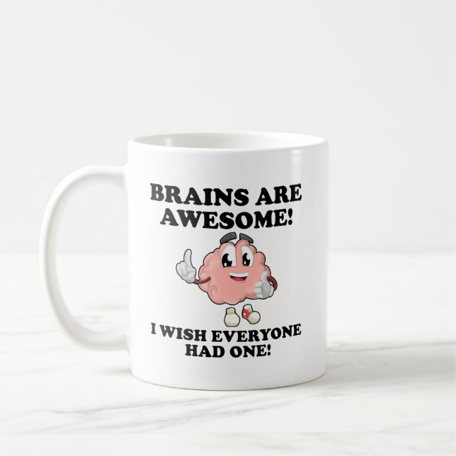 Gehirne sind Phantastische Funny Mug Kaffeetasse (Links)