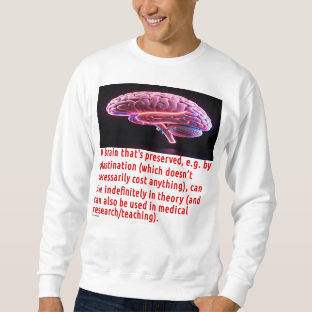 Gehirnerhaltungsbotschaft (leuchtend) sweatshirt (Vorderseite)