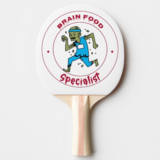 Gehirnernährungsspezialist Zombie Gehirn Tischtennis Schläger (Vorderseite)