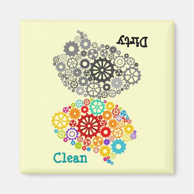 Gehirngears Dirty-Clean Magnet (Vorne)