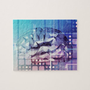 Gehirnprozessor eines menschlichen Gehirns und Spe Puzzle