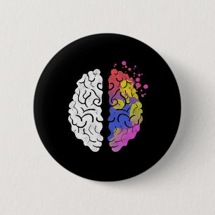 Gehirnpsychische Gesundheit Bewusstsein Depression Button