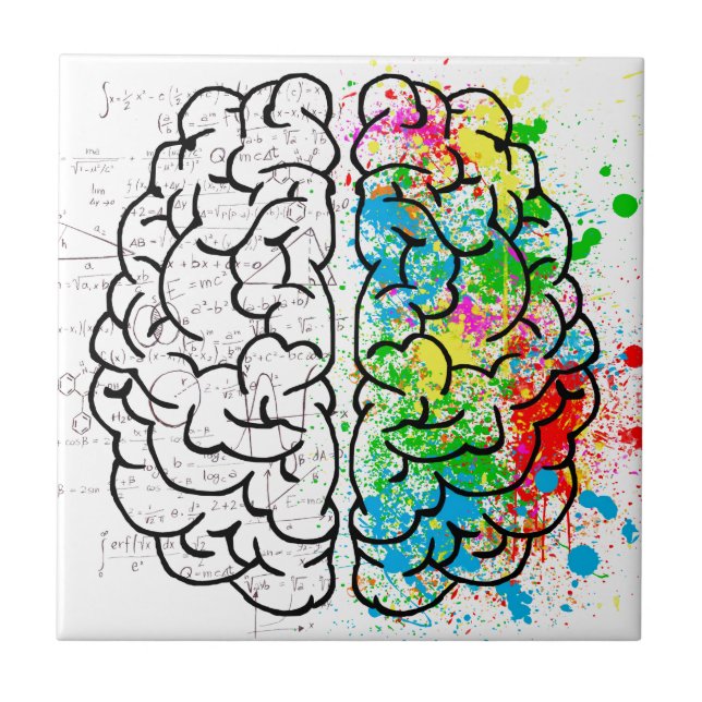 Gehirnpsychologie Fliese (Vorderseite)