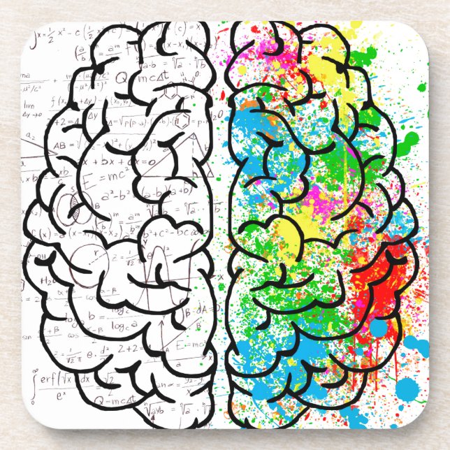 Gehirnpsychologie Getränkeuntersetzer (Vorderseite)