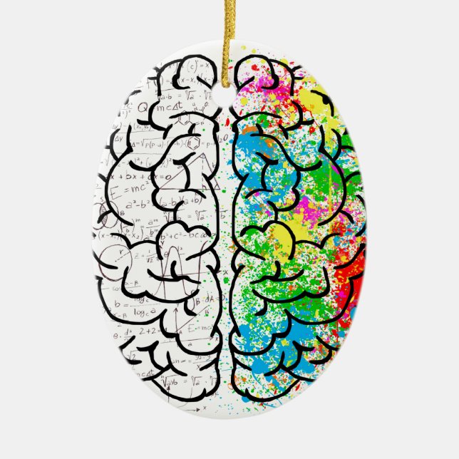 Gehirnpsychologie Keramik Ornament (Vorne)