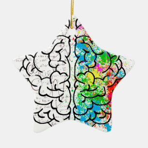 Gehirnpsychologie Keramik Ornament