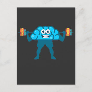 Gehirntraining Workout Lesen von Fitnessstudios un Postkarte