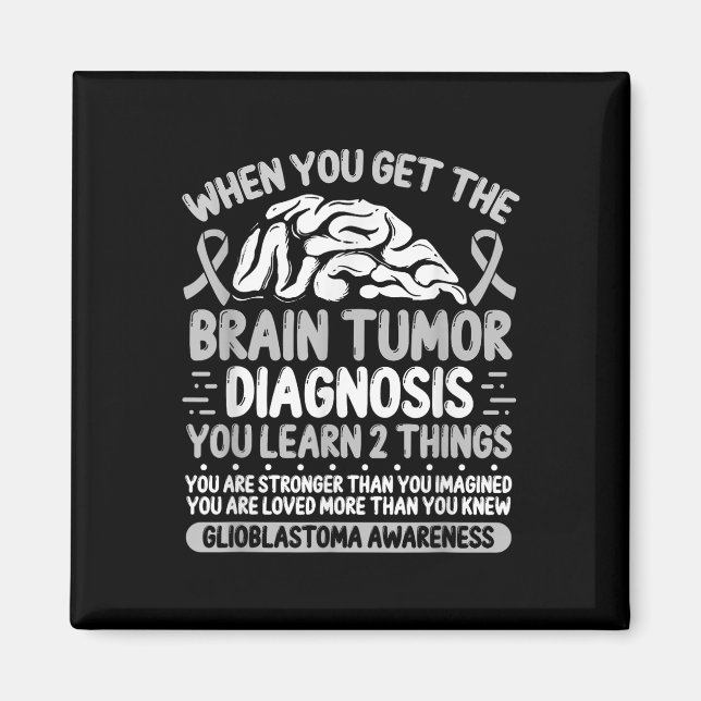 Gehirntumorbewusstsein Gray Ribbon Glioblastoma Di Magnet (Vorne)