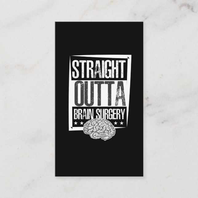 Gehirnüberlebensmittel Operation Posttumor-Erholun Visitenkarte (Vorderseite)