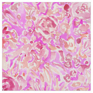 GEHIRNWÄSCHE abstraktes rosa korallenrotes Beachy Stoff