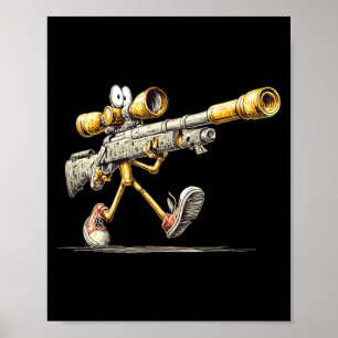 Gehkostüm Präzisionsgewehr für Scharfschütze Poster