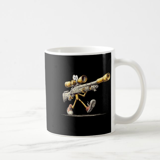 Gehkostüm Präzisionsschütze Gewehr Kaffeetasse (Rechts)