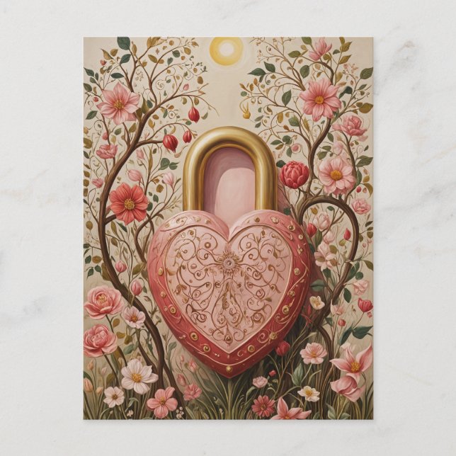 Gehobenes Herz Feiertagspostkarte (Vorderseite)