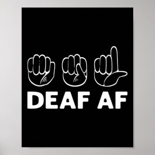 Gehoerlos Als Bewusstsein Handzeichensprache Gehoe Poster