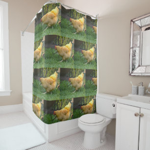 Gehöft-Huhn Duschvorhang