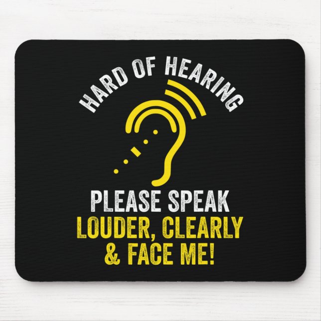 Gehörbehinderte Gehörwahrnehmung Quo Mousepad (Vorne)