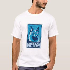 Gehorchen Sie dem russischen Blau T-Shirt
