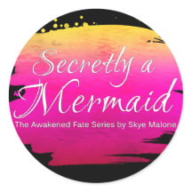 Gehörlos eine Meerjungfrau - Aufkleber - Schwarz u