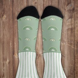 Gehörlos Wilde Streifen mit Kiwis Socken