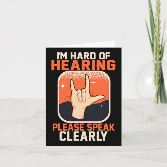 Gehörlose Anführungszeichen für die Gebärdensprach Karte (Vorderseite)