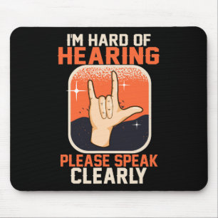 Gehörlose Anführungszeichen für die Gebärdensprach Mousepad