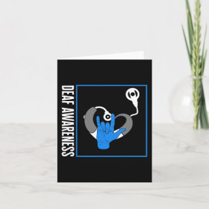 Gehörlose Bewusstsein Tod Cochlear Implant ASL H Karte