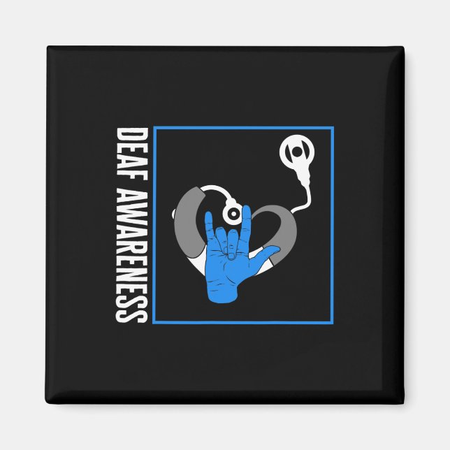 Gehörlose Bewusstsein Tod Cochlear Implant ASL H Magnet (Vorne)