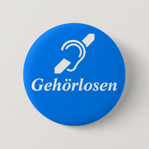 Gehörlose - Deutsch - Taub Button