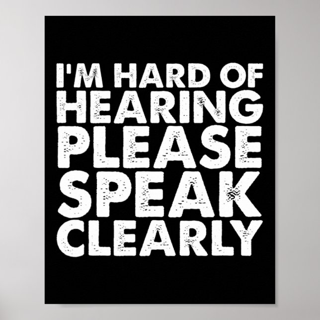 Gehörlose Hörbehinderung als Gebärdensprache Poster (Vorne)