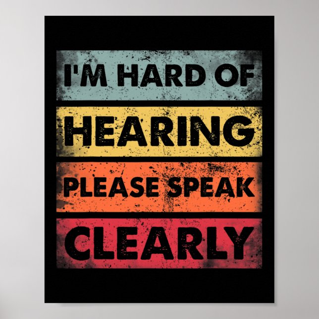 Gehörlose Hörbehinderung als Gebärdensprache Poster (Vorne)
