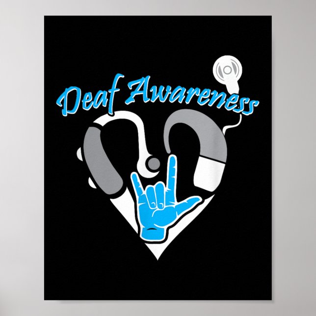 Gehörlose Hörhilfe Asl Cochlear Implant Poster (Vorne)