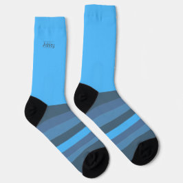 Gehörlose Streifen in Maya Blue Socken