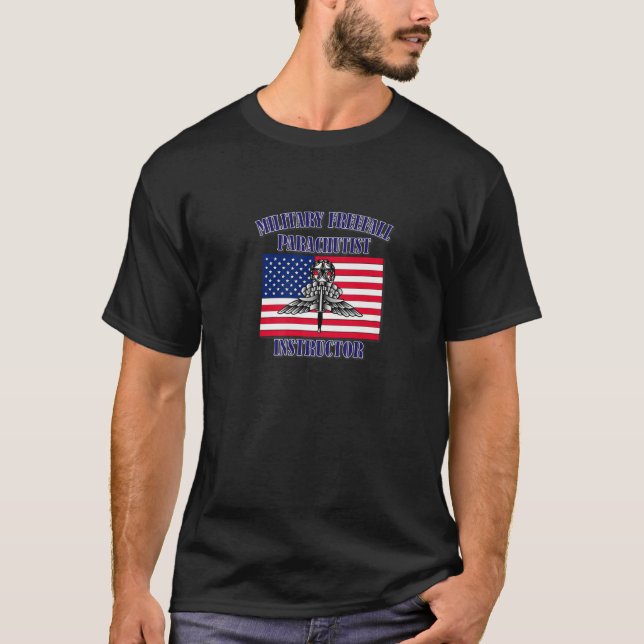 Gehörloser militärischer Rettungsschirm (Front de  T-Shirt (Vorderseite)