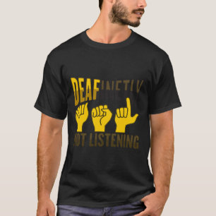 Gehörloses Bewusstsein der Hand Gesture 7 T-Shirt
