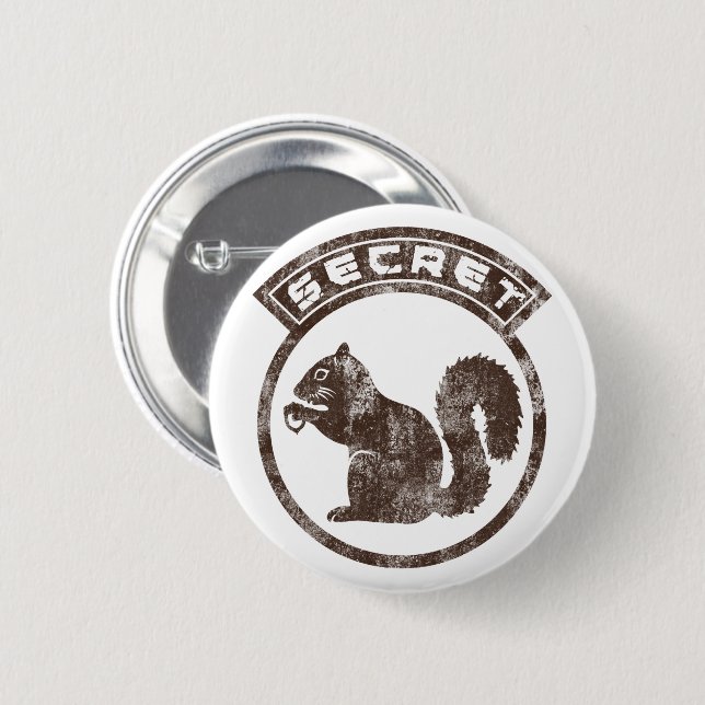 Gehörloses Eichhörnchen - beschädigt - Typ 2 Button (Vorne & Hinten)