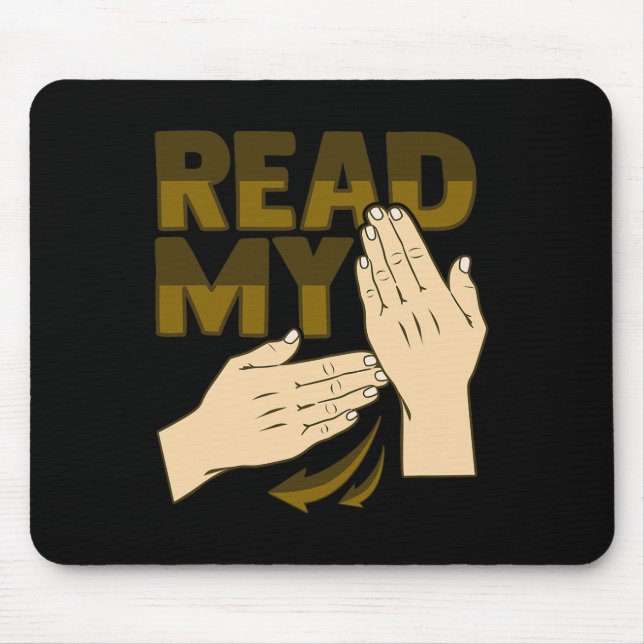 Gehörloses Gehörverständnis der Hand Gesture 12 Mousepad (Vorne)