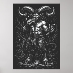 Gehörnter Winter Satyr — von BurnsInHell Poster