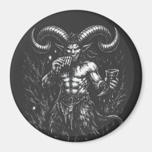 Gehörnter Wintersatyr — von BurnsInHell Magnet