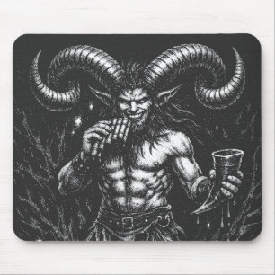 Gehörnter Wintersatyr — von BurnsInHell Mousepad