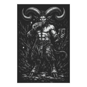Gehörnter Wintersatyr — von BurnsInHell Poster
