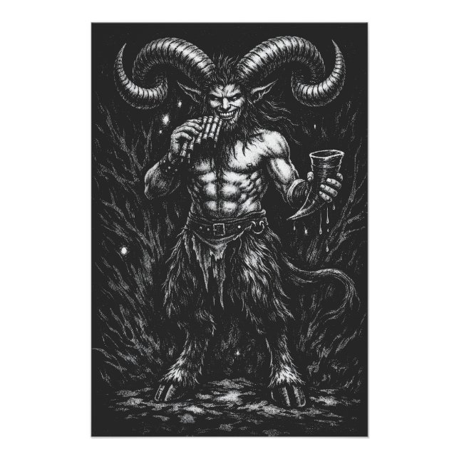 Gehörnter Wintersatyr — von BurnsInHell Poster (Vorderseite)
