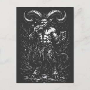 Gehörnter Wintersatyr — von BurnsInHell Postkarte