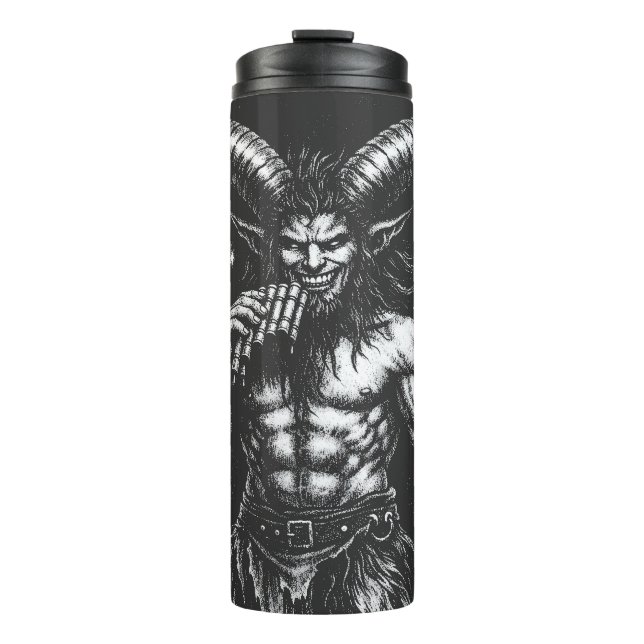 Gehörnter Wintersatyr — von BurnsInHell Thermosbecher (Vorderseite)