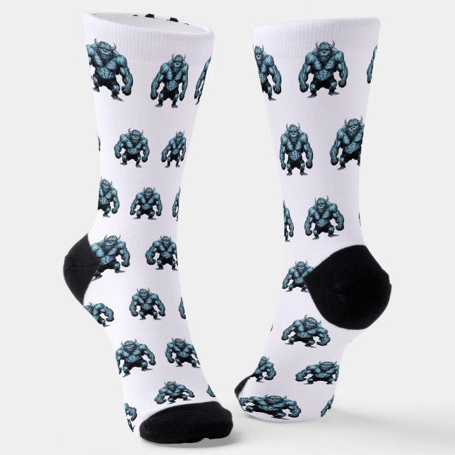 Gehörntes Monster Socken (Gewinkelt)